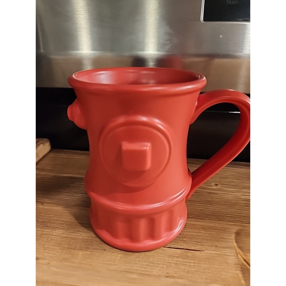 Fire Dept Red Hydrant Coffee Mug - FDC - Run by Firefighters 4.5" ~NICE~